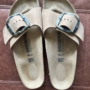 Birkenstock Light Brown Slide Sandals